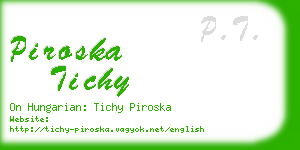 piroska tichy business card